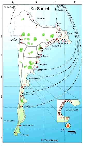 Ko Samet - Map Bungalows